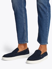 Tommy Hilfiger Blue Suede Loafers - Image 1 of 6