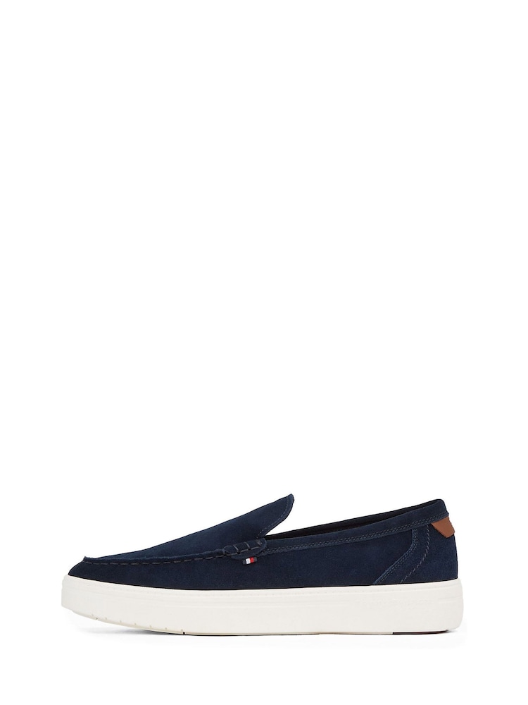 Tommy Hilfiger Blue Suede Loafers - Image 3 of 6