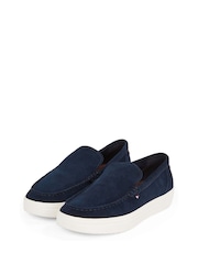 Tommy Hilfiger Blue Suede Loafers - Image 4 of 6