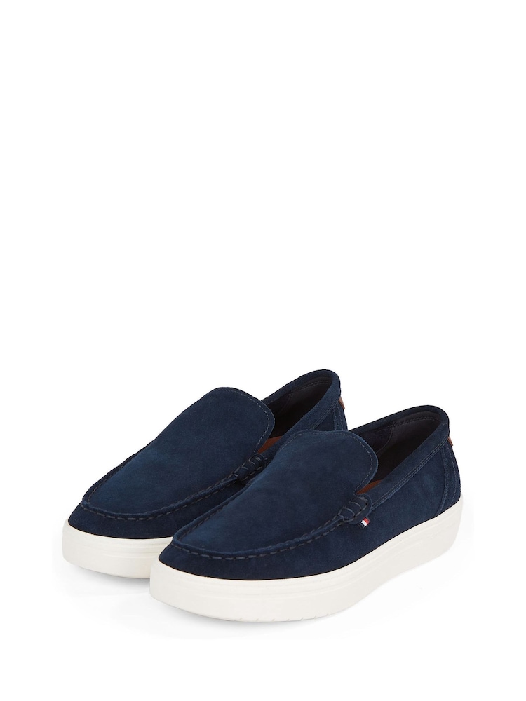 Tommy Hilfiger Blue Suede Loafers - Image 4 of 6