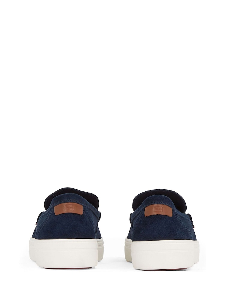 Tommy Hilfiger Blue Suede Loafers - Image 5 of 6