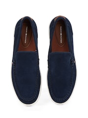 Tommy Hilfiger Blue Suede Loafers - Image 6 of 6