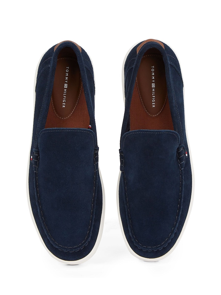 Tommy Hilfiger Blue Suede Loafers - Image 6 of 6