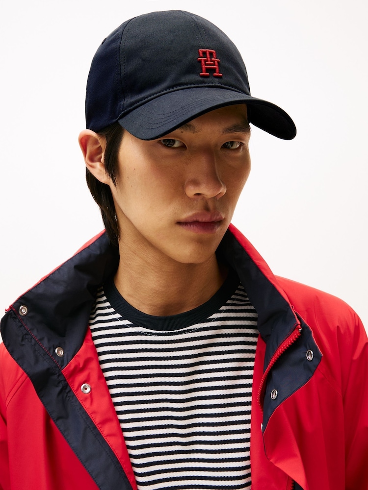 Tommy Hilfiger Blue 100% Cotton 6 Panel Cap - Image 4 of 4