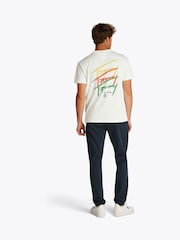 Белый с хромированной отделкой - Tommy Jeans Regular Fit Cotton T-Shirt - Image 3 of 7
