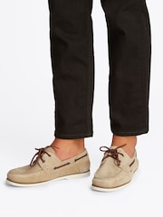 Tommy Hilfiger Brown Suede Boat Shoes - Image 1 of 6