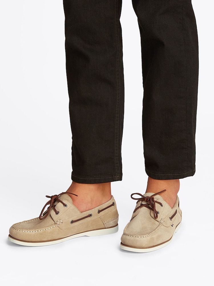 Tommy Hilfiger Brown Suede Boat Shoes - Image 1 of 6