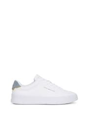 Белый с хромированной отделкой - Кожаные кроссовки Tommy Hilfiger Court Essential - Image 2 of 6