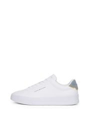 Белый с хромированной отделкой - Кожаные кроссовки Tommy Hilfiger Court Essential - Image 3 of 6