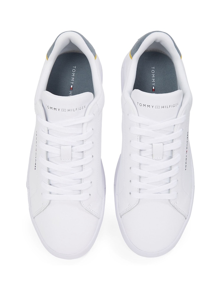 Белый с хромированной отделкой - Кожаные кроссовки Tommy Hilfiger Court Essential - Image 6 of 6