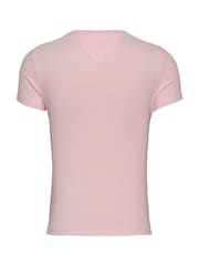 Tommy Jeans Pink Slim Crew Neck 100% Cotton T-Shirt - Image 6 of 7