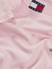 Tommy Jeans Pink Slim Crew Neck 100% Cotton T-Shirt - Image 7 of 7