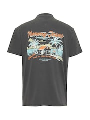 Schwarz - Tommy Jeans Relaxed Faded Graphic 100% Cotton T-Shirt - Bild 6 von 7