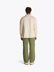 Tommy Jeans White 100% Cotton Slub Long Sleeve Overshirt - Image 3 of 7