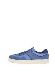 Tommy Hilfiger Light Blue 100% Linen High Vulcanised Low Core Chambray Trainers - Image 3 of 6