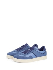 Tommy Hilfiger Light Blue 100% Linen High Vulcanised Low Core Chambray Trainers - Image 4 of 6