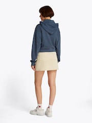 Tommy Jeans Blue Boxy Cropped Varsity 100% Cotton Sweat Top - Image 3 of 7