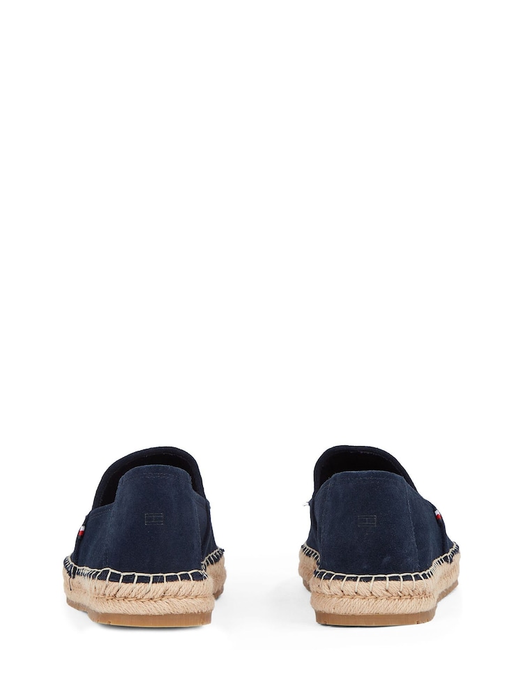 Tommy Hilfiger Blue Suede Espadrille Loafers - Image 6 of 6
