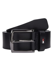 Tommy Hilfiger Black Denton Leather Belt - Image 1 of 4