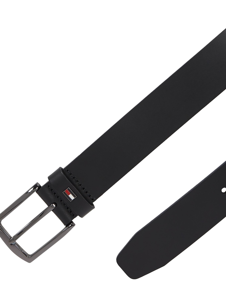 Tommy Hilfiger Black Denton Leather Belt - Image 2 of 4
