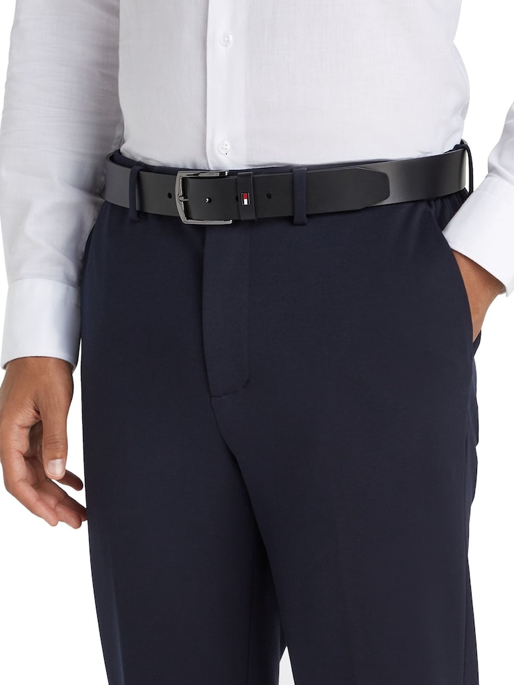 Tommy Hilfiger Black Denton Leather Belt - Image 4 of 4 Tommy Hilfiger Black Denton Leather Belt - Image 4 of 4