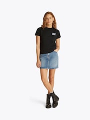 Tommy Jeans Black Regular Fit Bubble 100% Cotton T-Shirt - Image 2 of 7