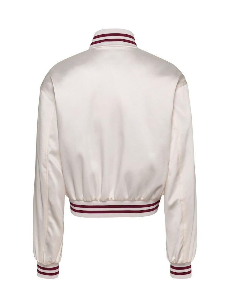 Tommy Jeans White Satin Coach Jacket - Image 6 of 7