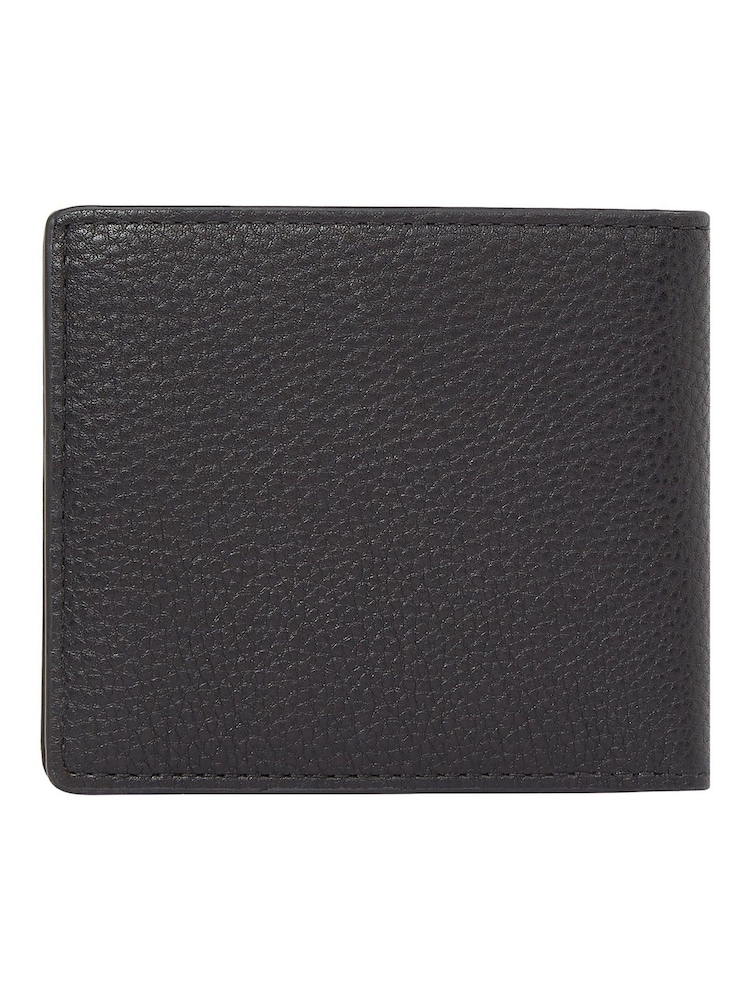Tommy Hilfiger Black Leather Monogram Mini Card Wallet - Image 2 of 4