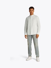 Tommy Jeans White Linen Mix Stripe Shirt - Image 2 of 7