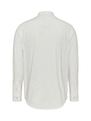 Tommy Jeans White Linen Mix Stripe Shirt - Image 6 of 7