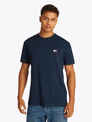 Blau - Tommy Jeans Regular Fit 100% Cotton Badge T-Shirt - Bild 1 von 7