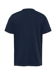 Blau - Tommy Jeans Regular Fit 100% Cotton Badge T-Shirt - Bild 6 von 7