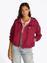 Tommy Jeans Red Essential Windbreaker Jacket - Image 1 of 7