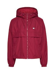 Tommy Jeans Red Essential Windbreaker Jacket - Image 5 of 7