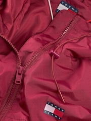 Tommy Jeans Red Essential Windbreaker Jacket - Image 7 of 7