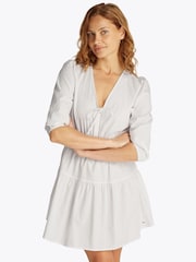 Tommy Jeans White Poplin Mini 100% Cotton Dress - Image 1 of 7