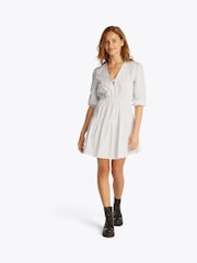 Tommy Jeans White Poplin Mini 100% Cotton Dress - Image 2 of 7