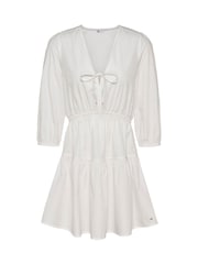 Tommy Jeans White Poplin Mini 100% Cotton Dress - Image 4 of 7