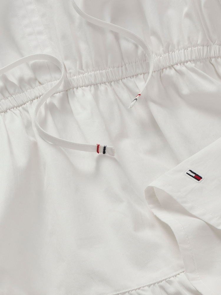 Tommy Jeans White Poplin Mini 100% Cotton Dress - Image 7 of 7