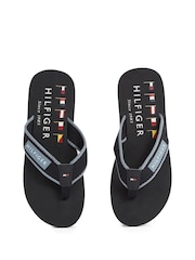 Tommy Hilfiger Black Beach Sandals - Image 6 of 6