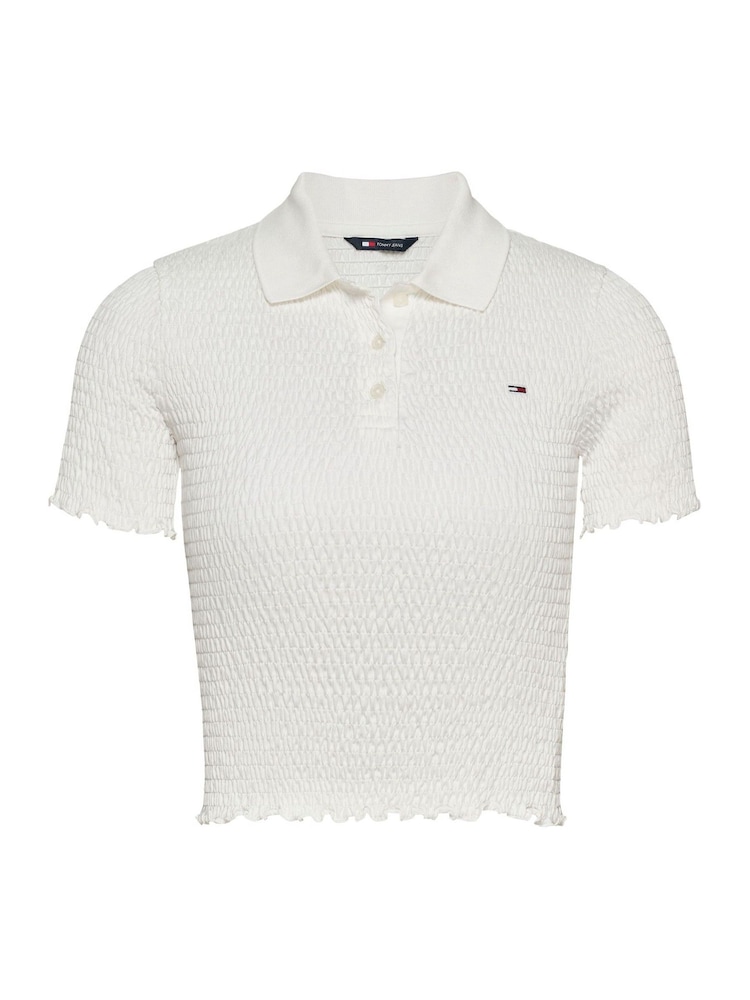Tommy Jeans Slim Smock Mânecă scurtă Tricouri polo - Image 5 of 7