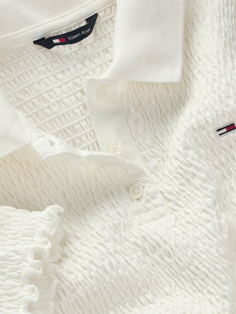 Tommy Jeans Slim Smock Mânecă scurtă Tricouri polo - Image 7 of 7