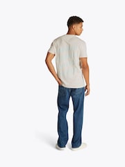 Tommy Jeans White Regular Fit Bubble Back Short Sleeve 100% Cotton T-Shirt - Image 3 of 7