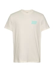 Tommy Jeans White Regular Fit Bubble Back Short Sleeve 100% Cotton T-Shirt - Image 5 of 7