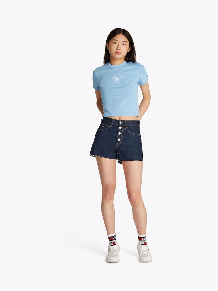 Tommy Jeans Blue 100% Cotton Shorts - Image 2 of 7