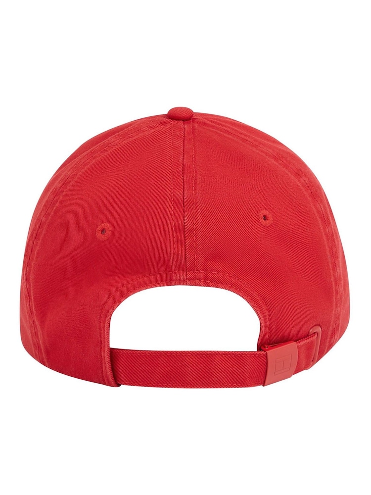 Tommy Hilfiger Red 100% Cotton Cap - Image 2 of 4
