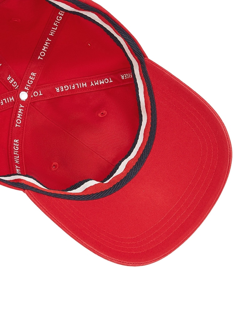 Tommy Hilfiger Red 100% Cotton Cap - Image 3 of 4