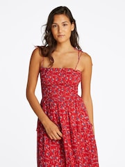 Tommy Jeans Red Chiffon Maxi Dress - Image 3 of 6