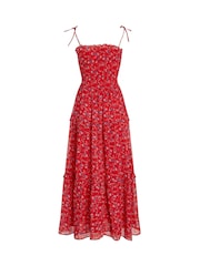 Tommy Jeans Red Chiffon Maxi Dress - Image 6 of 6