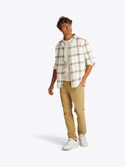 Tommy Jeans White 100% Cotton Slub Check Overshirt - Image 2 of 7